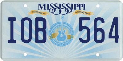 MS license plate IOB564