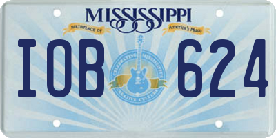 MS license plate IOB624
