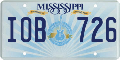 MS license plate IOB726