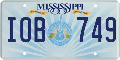 MS license plate IOB749
