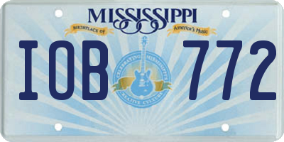 MS license plate IOB772