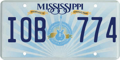 MS license plate IOB774