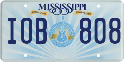 MS license plate IOB808