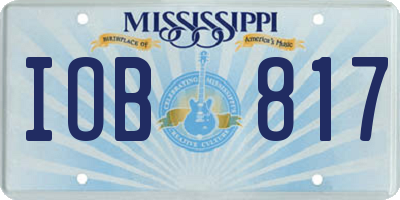 MS license plate IOB817