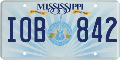 MS license plate IOB842