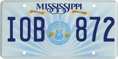 MS license plate IOB872