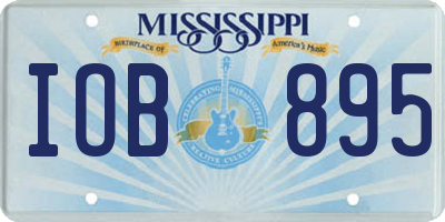 MS license plate IOB895