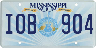 MS license plate IOB904