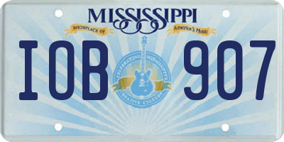 MS license plate IOB907