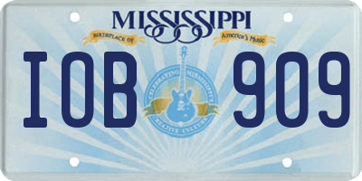 MS license plate IOB909