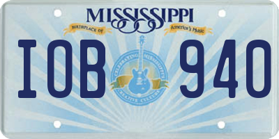 MS license plate IOB940