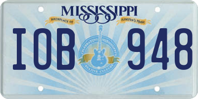 MS license plate IOB948