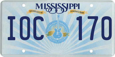 MS license plate IOC170