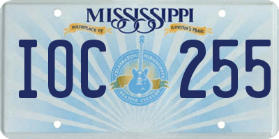 MS license plate IOC255