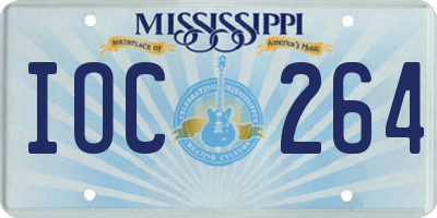 MS license plate IOC264