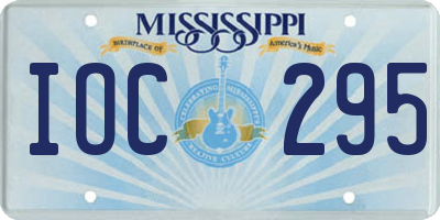 MS license plate IOC295