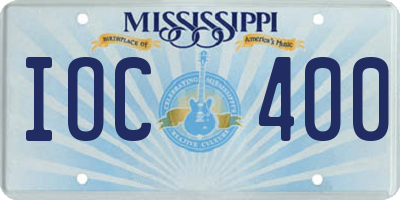 MS license plate IOC400