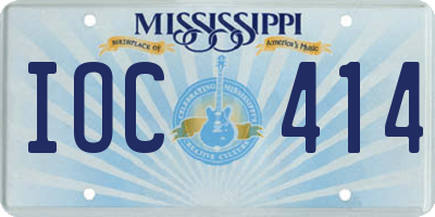 MS license plate IOC414