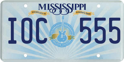 MS license plate IOC555