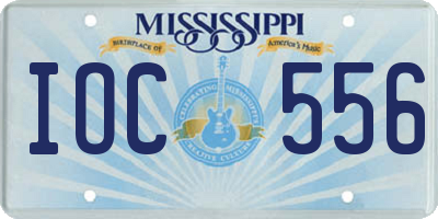 MS license plate IOC556