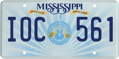 MS license plate IOC561