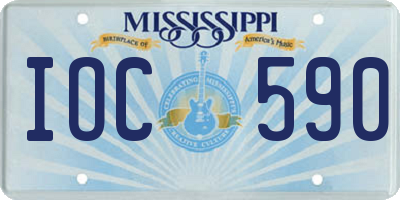 MS license plate IOC590