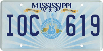 MS license plate IOC619
