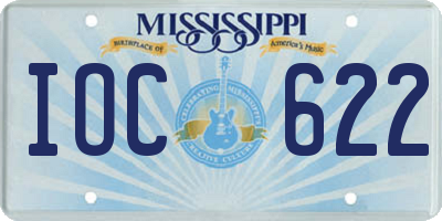 MS license plate IOC622