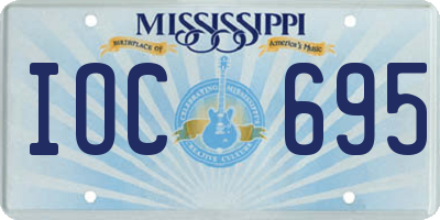MS license plate IOC695