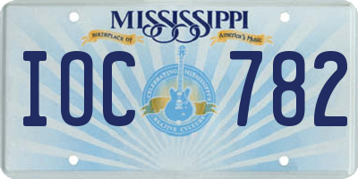 MS license plate IOC782
