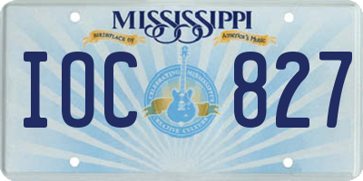 MS license plate IOC827