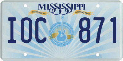 MS license plate IOC871