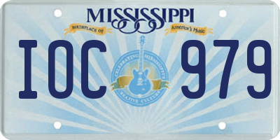 MS license plate IOC979