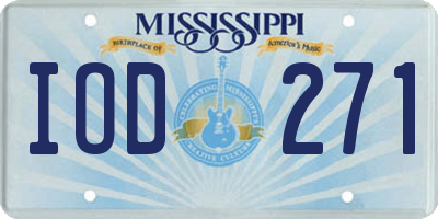 MS license plate IOD271