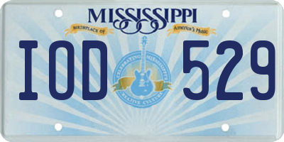 MS license plate IOD529