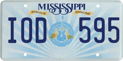 MS license plate IOD595