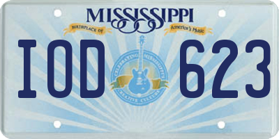 MS license plate IOD623