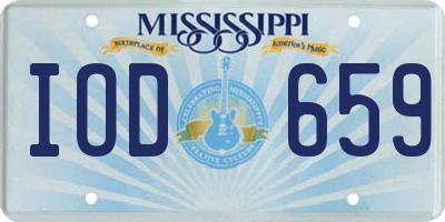 MS license plate IOD659