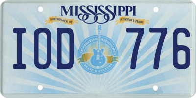 MS license plate IOD776