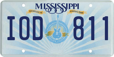 MS license plate IOD811