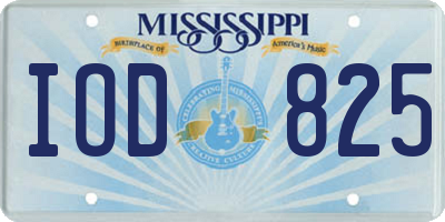 MS license plate IOD825