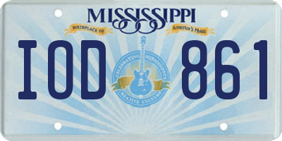 MS license plate IOD861