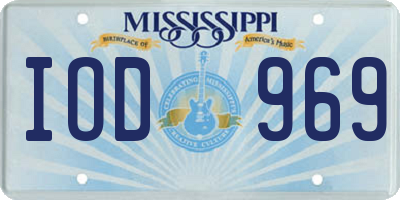 MS license plate IOD969