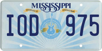 MS license plate IOD975