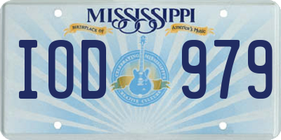 MS license plate IOD979