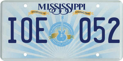 MS license plate IOE052