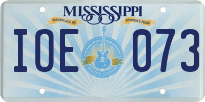 MS license plate IOE073