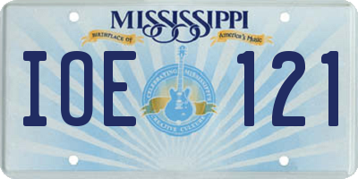 MS license plate IOE121
