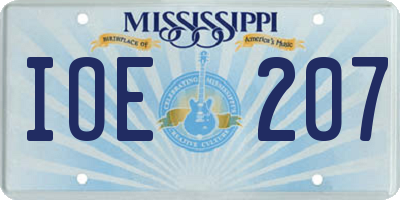 MS license plate IOE207