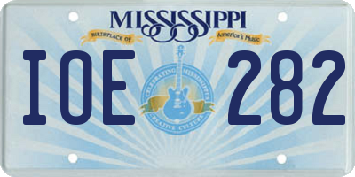 MS license plate IOE282